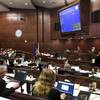 Members of the Nevada Senate convene a session in the Senate Chambers in Carson City on Friday June 2, 2017.