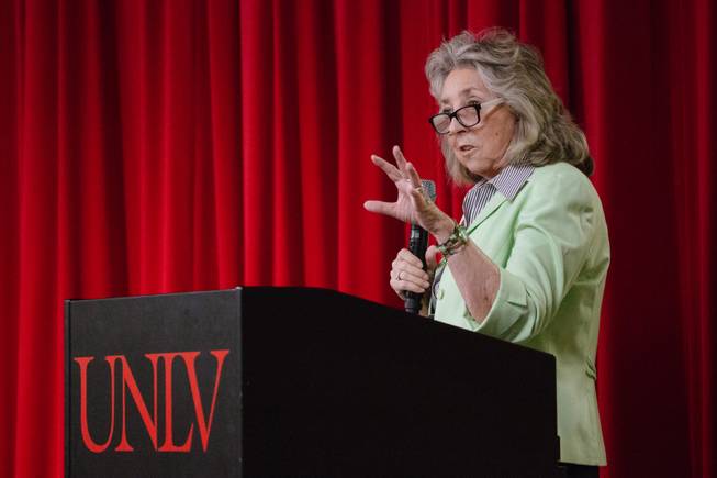 Congresswoman Dina Titus (D-Nev) speaks during a health care hearing at UNLV in Las Vegas on Saturday, June 3, 2017. At the hearing, Planned Parenthood patients, health care providers, and public health experts offered testimonies about what the ACA (Affordable Care Act) repeal would mean to them.