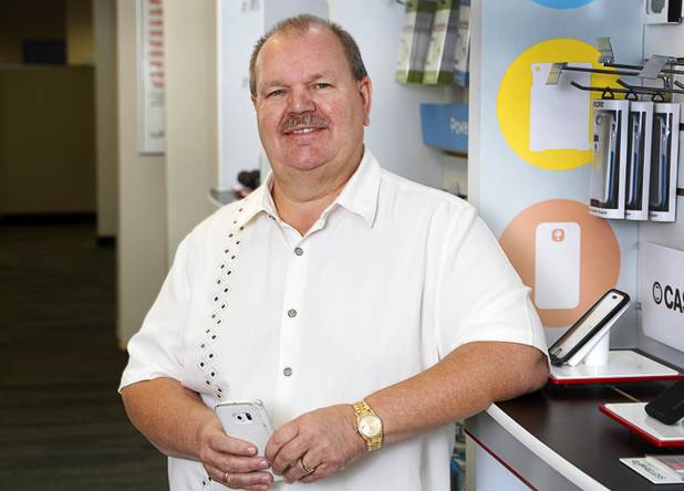 Paul Huether, chief financial officer of GoWireless, poses in the company's headquarters in Las Vegas Monday, June 12, 2017. The company has 730 stores in 35 states, Huether said.