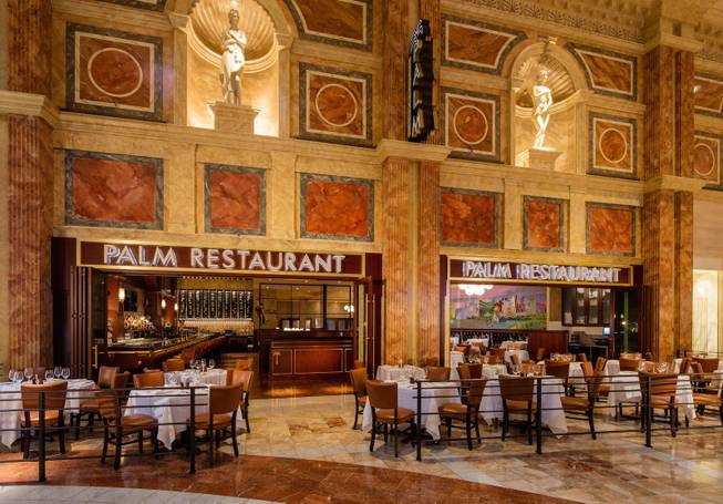 Location, location, location: The Palm is the first restaurant you see walking into the Forum Shops at Caesars.
