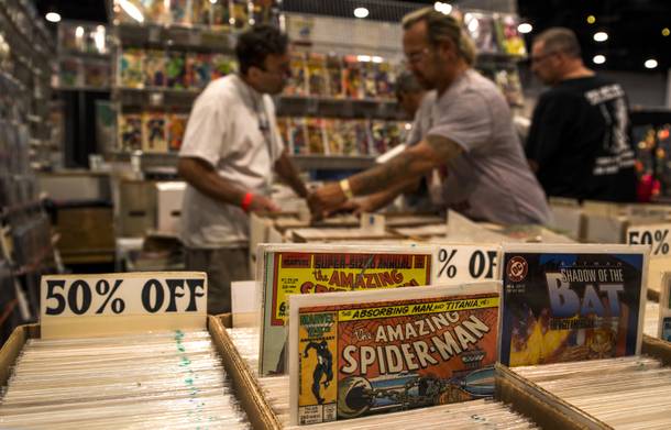 Many vintage comics and more are for sale at Brad Sloan's FVF Comics during the Amazing Las Vegas Comic Con at the Las Vegas Convention Center on Friday, June 23, 2017.