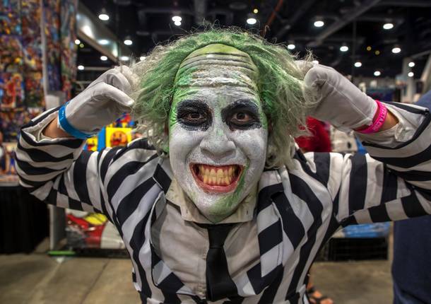 Betelgeuse gets all wigged out during the Amazing Las Vegas Comic Con at the Las Vegas Convention Center on Friday, June 23, 2017.