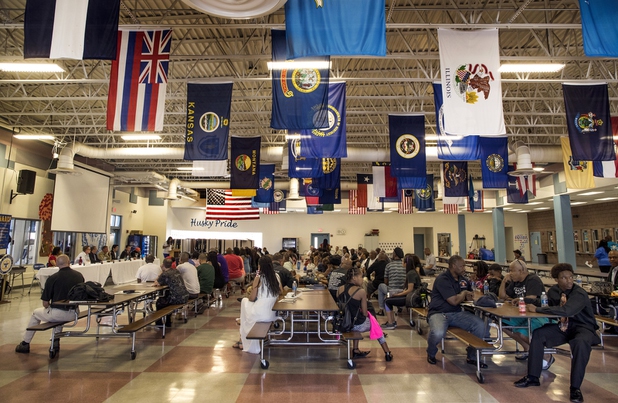 The room fills up as the local chapter of the NAACP sponsors an info session and discussion on Nevada's legal process when someone is killed held at West Prep Academy on Friday, June 23, 2017.
