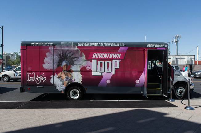 The Downtown Loop, a free shuttle service in Downtown Las Vegas, Nev. on June 27, 2017. The Downtown Loop is a six-month pilot program that is a partnership between the city of Las Vegas, the RTC of Southern Nevada and Keolis Transit..