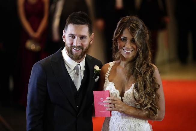 Messi marries childhood sweetheart in Argentina hometown - Las Vegas ...