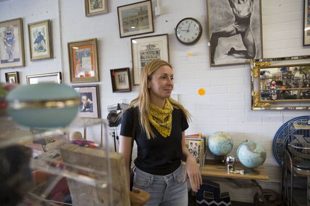 Chef Christina Tosi visits antique shops during a day long outing in downtown Las Vegas, Tuesday, June 8, 2017.  Photo by Christopher DeVargas