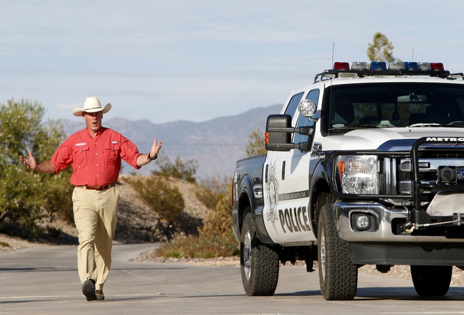 U.S. Secretary of the Interior Ryan Zinke arrives for a news conference near Gold Butte National Monument in Bunkerville, Nev. Saturday, July 30, 2017. 