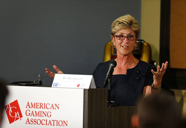 Clark County Commissioner Chris Giunchigliani speaks during a Responsible Gaming Panel at UNLV Thursday, Aug. 3, 2017. The event was part of Responsible Gaming Education Week, a week dedicated to raising awareness around responsible gaming nationwide.