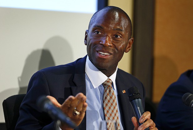 Terry Johnson, a member of the Nevada Gaming Control Board, speaks during a Responsible Gaming Panel at UNLV Thursday, Aug. 3, 2017.