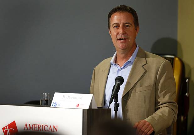 Bo Bernhard, executive director of the International Gaming Institute (IGI), moderates a Responsible Gaming Panel at UNLV Thursday, Aug. 3, 2017. The event was part of Responsible Gaming Education Week, a week dedicated to raising awareness around responsible gaming nationwide.