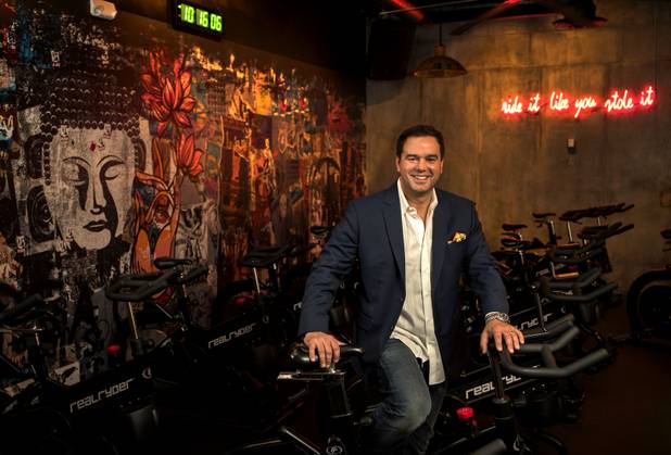 Mike Borden, co-founder of TruFusion, which is an innovative fitness and yoga hybrid exercise facility on Thursday, August 24, 2017.