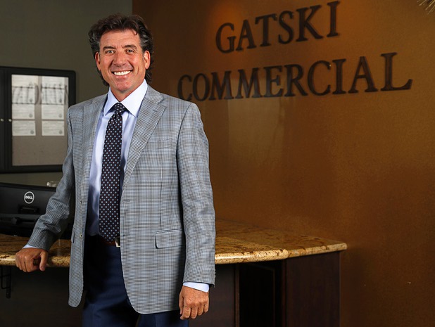 Frank Gatski, president/CEO of Gatski Commercial Real Estate, poses in the lobby of the company's offices Tuesday, Aug. 29, 2017.