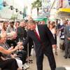 Derek Stevens, CEO of Golden Gate Hotel & Casino, offers a toast during the opening ceremony of the casino's expansion, Friday Sept. 1, 2017.