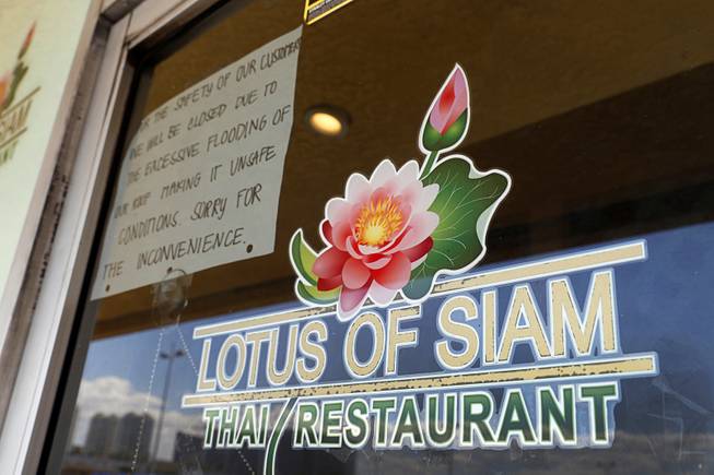 An exterior view of Lotus of Siam, 953 East Sahara Avenue in the Commercial Center, Sunday, Sept. 17, 2017.