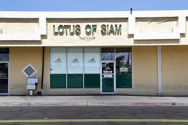 An exterior view of Lotus of Siam, 953 East Sahara Avenue in the Commercial Center, Sunday, Sept. 17, 2017.
