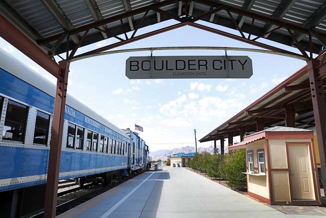 A view of the Nevada Southern Railway station in Boulder City Sunday, Sept. 17, 2017.