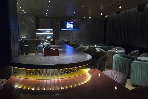 A bar/lounge area of the MB Steakhouse in the Hard Rock hotel-casino Monday, Sept. 18, 2017.