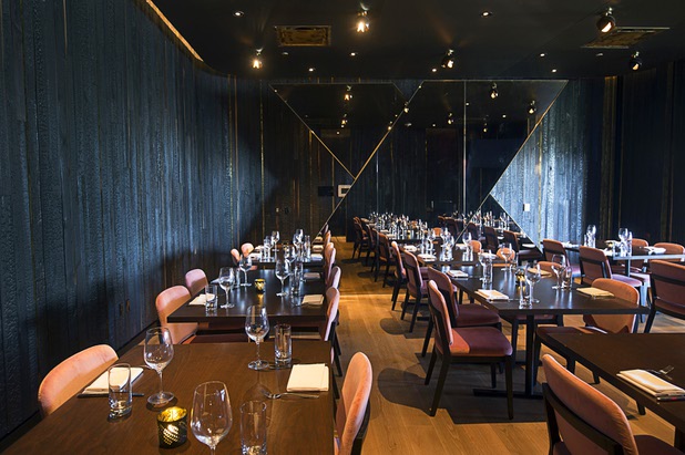 A view of a second-level dining area at the MB Steakhouse in the Hard Rock hotel-casino Monday, Sept. 18, 2017.
