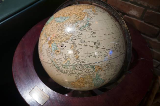 A globe is displayed at Starboard Tack, 2601 Atlantic St., Tuesday, Sept. 19, 2017.