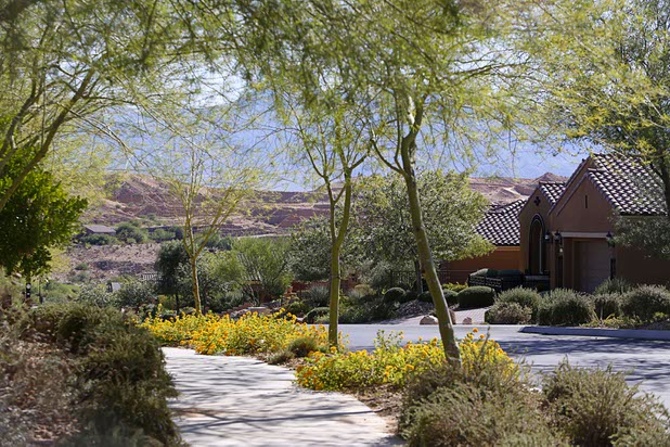 A view of the Prominence community, where mass shooter Stephen Craig Paddock owned a home, in Mesquite, Nev. Monday, Oct. 2, 2017.