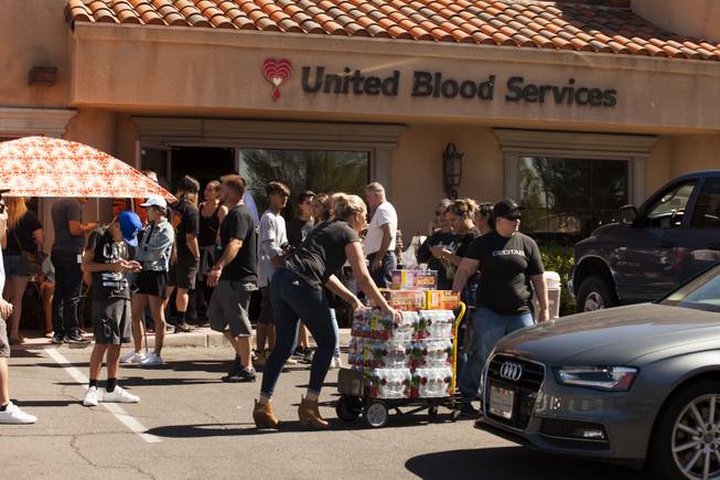 Due to the overwhelming community response and their willingness to donate blood, incoming donors are asked to make an appointment at the United Blood Service office on Whitney Ranch Dr., Monday, Oct. 2, 2017.