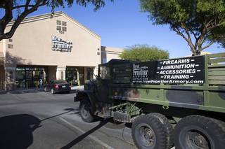 A view of the New Frontier Armory, 150 E. Centennial Pkwy, in North Las Vegas Tuesday, Oct. 3, 2017. In published interviews, owner David Famiglietti said that Stephen Paddock legally purchased weapons from the store earlier in the year.