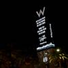 The SLS displays words of support for the community and the victims of Sunday night's mass shooting at the Route 91 Harvest Festival , Tuesday Oct. 3, 2017.