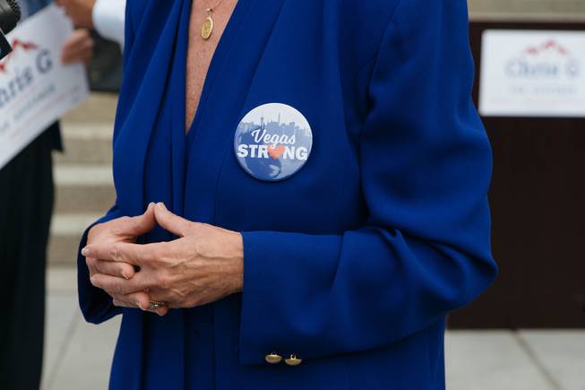Chris Giunchigliani announced her campaign for Governor in Downtown Las Vegas, Nev. on October 18, 2017.