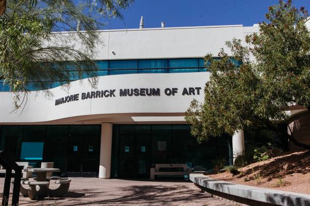 The Marjorie Barrick Museum of Art on October 2, 2017. Shown is a piece by
