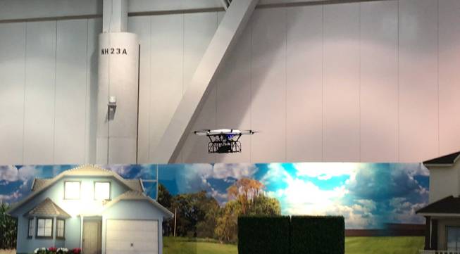 WorkHorse demonstrates its drone delivery service last month at Pack Expo at the Las Vegas Convention Center. 
