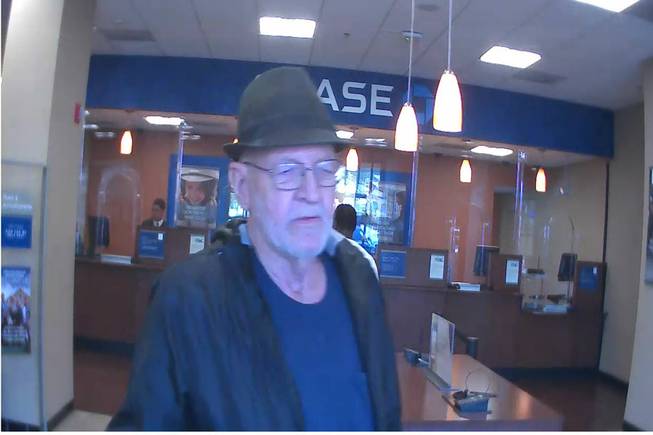 Metro Police released this photo of a man sought in connection with an armed robbery of a Chase Bank branch in the northwest valley on Oct. 21, 2017. 