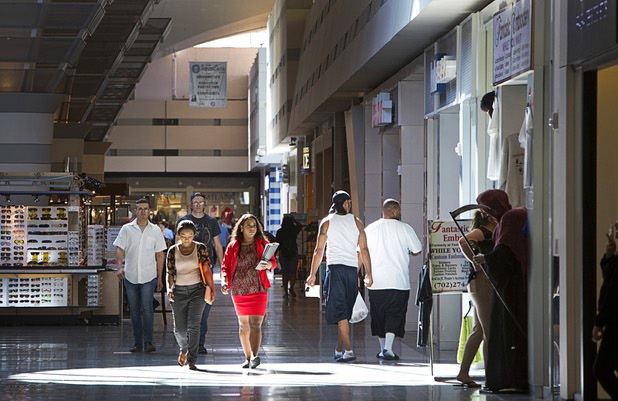 Shoppers are shown in the Boulevard Mall Wednesday, Oct. 25, 2017.