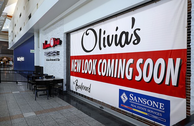 Momma Olivia, formerly Olivia's, is shown in the Boulevard Mall Wednesday, Oct. 25, 2017. The new restaurant and bar will feature Italian food.