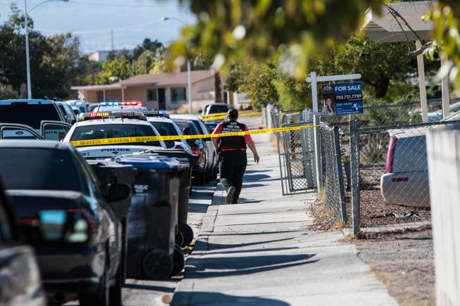 A 31-year-old man was slain in a shooting outside a North Las Vegas house in the 2000 block of Hassell Avenue, near Lake Mead Boulevard and Comstock Drive on Oct. 27, 2017.