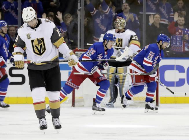 Golden Knights lose to Rangers