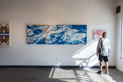 Celestial Abstractions, a solo exhibition by Benjamin Schmitt, on view at the Priscella Fowler Gallery in Downtown Las Vegas, Nev. on October 31, 2017.