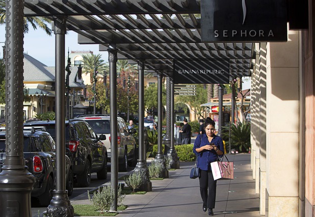 A shopper in Town Square Las Vegas Monday, Nov. 13, 2017.