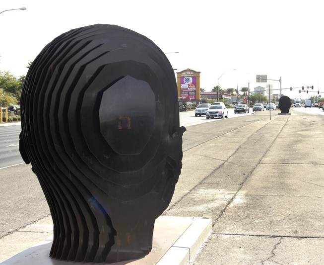 Clark County&#39;s public art project &quot;Centered,&quot; takes empty road islands throughout Clark County and beautifies them with art. A look at &quot;Norte y Suerte&quot; by Luis Varela-Rico.
