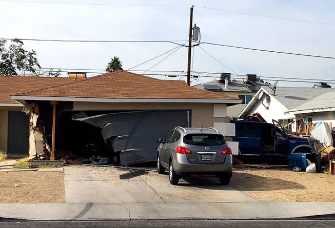 An 18-year-old man is facing a DUI count after driving a vehicle through this house in the 500 block of Crestline Drive, near Washington Avenue and Torrey Pines Drive, on Monday, Nov. 20, 2017, according to Metro Police.