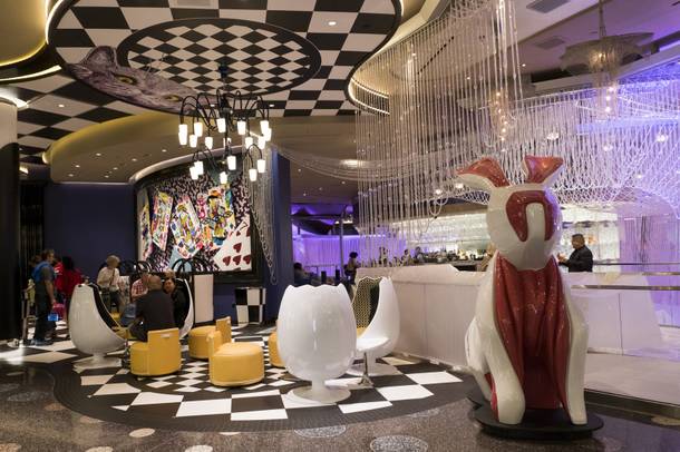 The Chandelier bar at the Cosmopolitan, famous for its opulent crystal chandelier, unveiled its the newly renovated second floor during a large renovation effort, Monday, Nov. 20, 2017.  Renovations continue on other areas of the three-story bar.