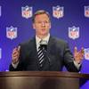 In this Oct. 18, 2017, file photo, NFL commissioner Roger Goodell speaks during a news conference in New York.
