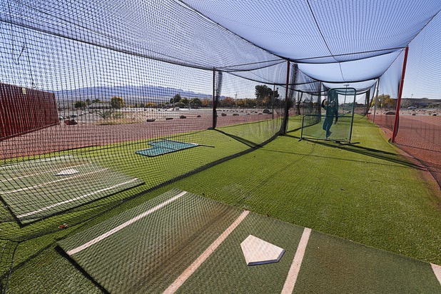Batting cages are shown at the Rising Star Sports Ranch in Mesquite, Nev. Tuesday, Nov. 28, 2017.
