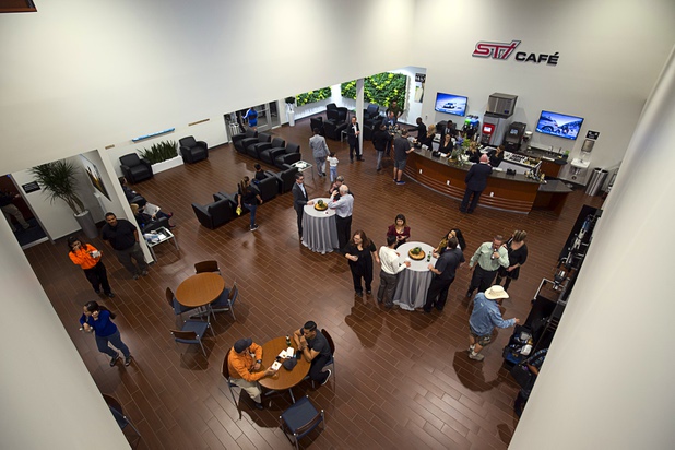 A view of the STI Cafe during a dealership debut for Subaru owners and employees at the new Subaru Las Vegas facility, a two-story building with 65,500 sq. ft. on Roy Horn Way between Rainbow and Jones boulevards, Wednesday, Nov. 29, 2017.