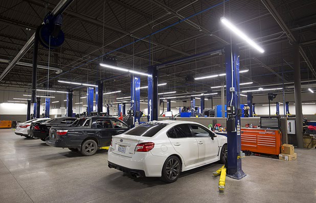 A view of the service department at the new Subaru Las Vegas facility, a two-story building with 65,500 sq. ft. on Roy Horn Way between Rainbow and Jones boulevards, Wednesday, Nov. 29, 2017.