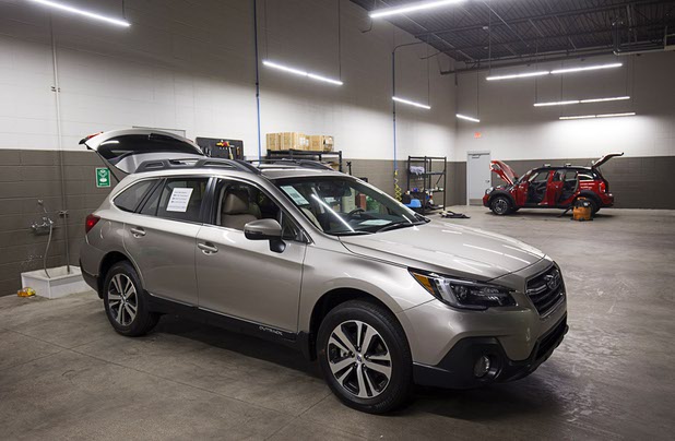 A detailing bay is shown at the new Subaru Las Vegas facility, a two-story building with 65,500 sq. ft. on Roy Horn Way between Rainbow and Jones boulevards, Wednesday, Nov. 29, 2017.