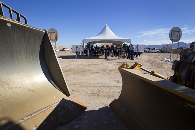 A view of a groundbreaking ceremony for a $34 million ...
