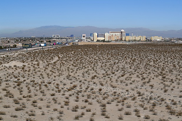 A view of vacant land along Interstate 15 south of the South Point Thursday, Nov. 30, 2017.