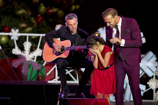 Isabella Manrique, 9, turns away after being invited onstage for ...