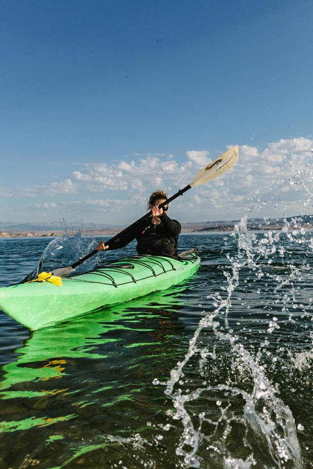 Izzy Collet, owner and CEO of Kayak Las Vegas located at Desert Adventures on Lake Mead on July 28, 2017.