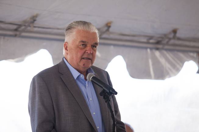 Clark County commissioner Steve Sisolak during a ceremony to celebrate the commissioning of the 179 megawatt Switch Station 1 and 2 Solar Projects, Monday, Dec. 11, 2017.  This is the first-ever project to be built in one of the Bureau of Land Management's Solar Energy Zones.